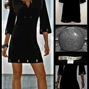 BOSTON PROPER TERRY GROMMET TUNIC DRESS SIZE S